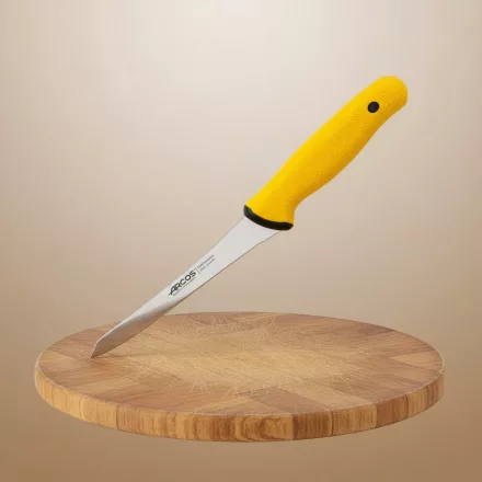 Csontozókés, 16 cm rozsdamentes penge, Arcos Duo Pro, sárga nyél