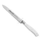 Paradicsomszeletelő kés, 13 cm-es recés kovácsolt penge, Arcos Riviera Blanc, fehér szegecselt nyéllel 