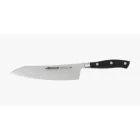 Santoku japán kés, 18 cm kovácsolt pengével, Arcos Riviera, fekete szegecselt nyéllel