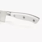 Santoku japán kés, 18 cm kovácsolt pengével, Arcos Riviera Blanc, fehér szegecselt nyéllel