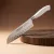 Santoku japán kés, 14 cm kovácsolt pengével, Arcos Riviera Blanc, fehér szegecselt nyéllel