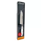 Santoku japán kés, 14 cm kovácsolt pengével, Arcos Riviera Blanc, fehér szegecselt nyéllel
