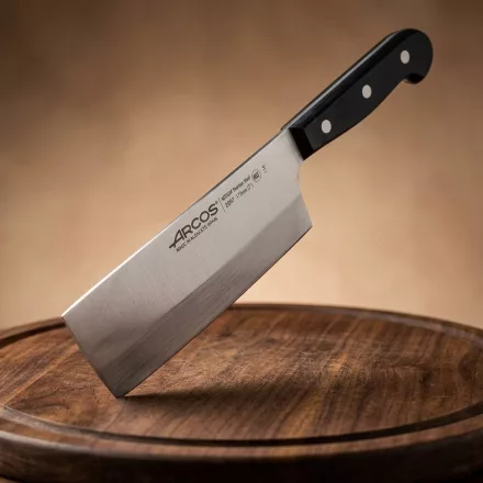 Usuba japán kés, 17,5 cm rozsdamentes penge, Arcos Universal, fekete szegecselt nyél