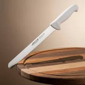   Tortakés, 25 cm rozsdamentes penge, Arcos 2900, fehér polipropilén nyél