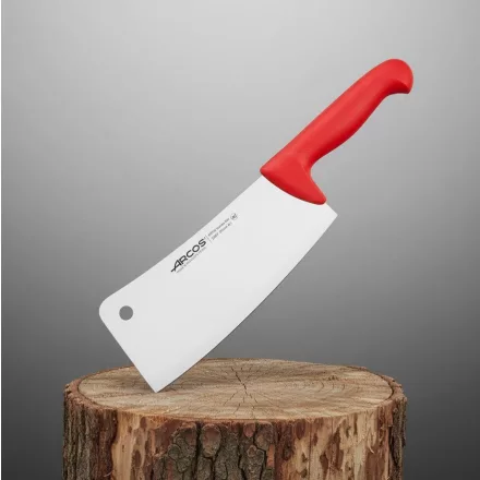 Bárd, 530 gramm, 22 cm-es 4 mm vastag penge, piros nyél, Arcos