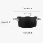 Magas lábas fedővel, 2,6 liter, 20 cm átm., kerámia tapadásmentes bevonat, indukciós, Arcos Samoa Ceramic