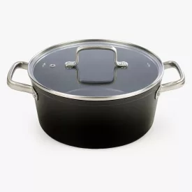   Alacsony lábas fedővel, 4,3 liter, 24 cm átm., kerámia tapadásmentes bevonat, indukciós, Arcos Samoa Ceramic