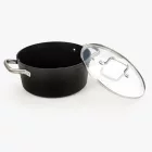Alacsony lábas fedővel, 4,3 liter, 24 cm átm., kerámia tapadásmentes bevonat, indukciós, Arcos Samoa Ceramic