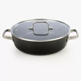   Alacsony lábas fedővel, 4,3 liter, 28 cm átm., kerámia tapadásmentes bevonat, indukciós, Arcos Samoa Ceramic