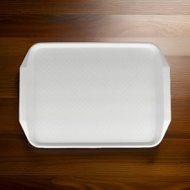   Műanyag Md tálca, menza tálca, fehér polipropilén, csúszásgátlós felülettel