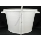 Füles dézsa, 80 liter, erős műanyag tárolóedény, 62 cm