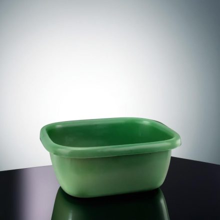 Szögletes tál, 34,5×39,5×16 cm, 9,5 liter, zöld
