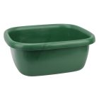 Szögletes tál, erős műanyag, 9,5 liter, zöld, 34×39×16 cm