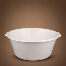 Fogantyús tál, 40×17 cm, 15 liter, fehér, műanyag