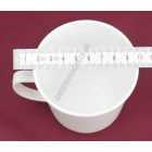 Bögre, 300 ml, fehér, műanyag