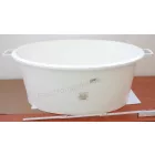 Sózókád, erős műanyag, 70 liter, ovális, fehér, 72×57×30 cm
