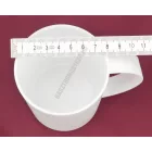 Bögre, 400 ml, fehér, műanyag