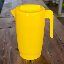 Kancsó tetővel, 2 l, erős műanyag, sárga