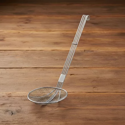 Fritou, fritőz kanál, sűrű rácsos, átmérő: 16 cm, rozsdamentes, debuyer