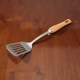 Szervírozólapát, perforált, 8×35 cm, bükkfa nyél