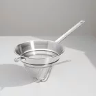 Finomhálós szűrő, 20 cm átmérő, 0,4 mm szitaszövet, rozsdamentes