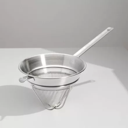 Finomhálós szűrő, 20 cm átmérő, 0,4 mm szitaszövet, rozsdamentes