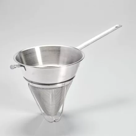 Finomhálós szűrő, 22 cm átmérő, 0,4 mm szitaszövet, rozsdamentes