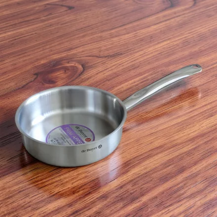 Magas falú serpenyő, de Buyer, 20 cm átm., 18/10 rozsdamentes