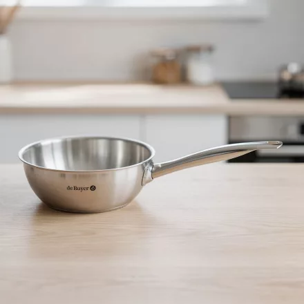 Szószos nyeles lábas, de Buyer, 16 cm átm., 1 l, 18/10 rozsdamentes