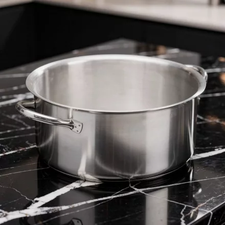 Alacsony lábas, 8,6 l, de Buyer, 28 cm átm., 18/10 rozsdamentes