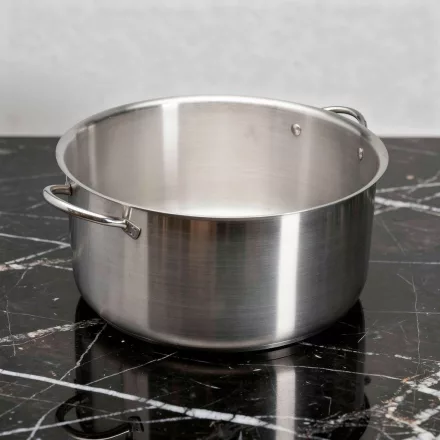 Alacsony lábas, 33 l, de Buyer, 45 cm átm., 18/10 rozsdamentes