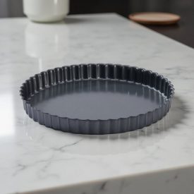 Tortaforma bordázott, egyenes éllel, kerek, 24×2,8 cm