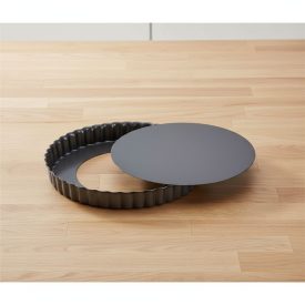   Tortaforma bordázott, egyenes éllel, kivehető alap, kerek, 19,8×2 cm