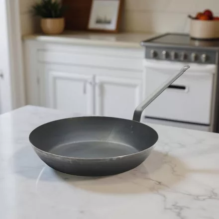 Kékacél serpenyő, 32 cm, La Lyonnaise, de Buyer