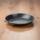 Paella vasserpenyő, 34 cm, La Lyonnaise, kékacél, de Buyer