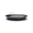 Paella vasserpenyő, 34 cm, La Lyonnaise, kékacél, de Buyer