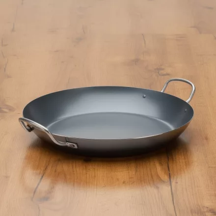 Paella vasserpenyő, 37 cm, La Lyonnaise, kékacél, de Buyer