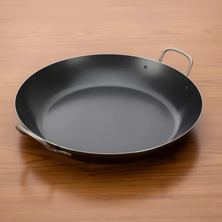 Paella vasserpenyő, 42 cm, La Lyonnaise, kékacél, de Buyer