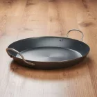 Paella vasserpenyő, 47 cm, La Lyonnaise, kékacél, de Buyer