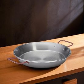 Paella vasserpenyő piros füllel, 28 cm, de Buyer