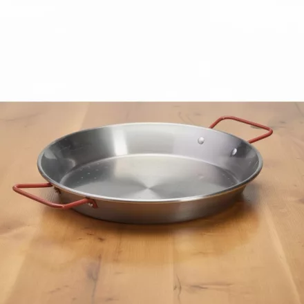 Paella vasserpenyő piros füllel, 28 cm, de Buyer