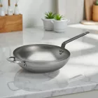 Wok nyéllel és füllel, 32 cm, de Buyer, vas