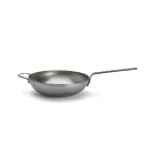 Wok nyéllel és füllel, 32 cm, de Buyer, vas