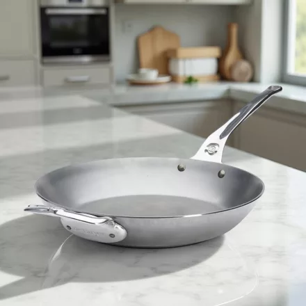 Vasserpenyő rozsdamentes acélnyéllel, füllel, 32 cm, de Buyer