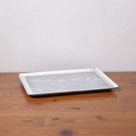   Sütőlemez, 40×30 cm, 45 fok felhajtás, perforált alumínium, de Buyer