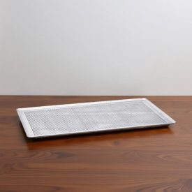   Sütőlemez, 53×32,5 cm, 45 fok felhajtás, perforált alumínium, de Buyer