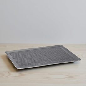   Sütőlemez, 40×30 cm, 45 fok felhajtás, perforált tapadásmentes alumínium, de Buyer