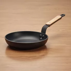   Serpenyő bükkfanyéllel, indukciós 20 cm, tapadásmentes, de Buyer