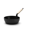 Mély serpenyő, 24 cm, bükkfanyéllel, tapadásmentes, de Buyer