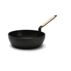 Mély serpenyő, 28 cm, bükkfanyéllel, tapadásmentes, de Buyer